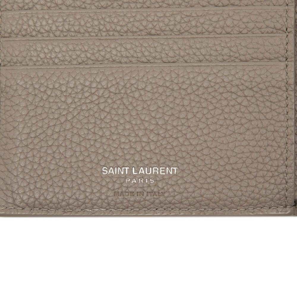 Saint Laurent Tiny Cassandra YSL Logo Bi-fold Wallet 610193 Beige Leather Wom... - Picture 6 of 7